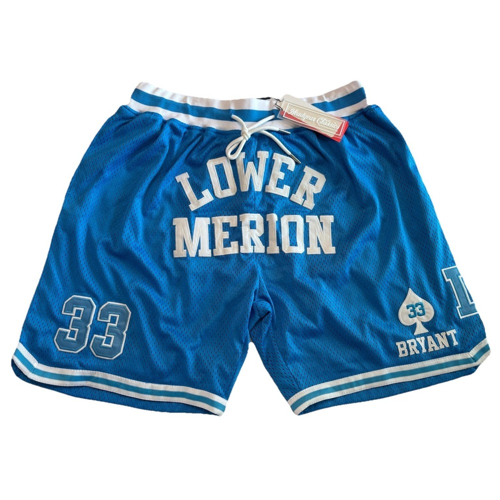 Headgear‎ Classics Kobe Bryant Lower Merion Basketball Shorts Blue Mens 2XL NWT